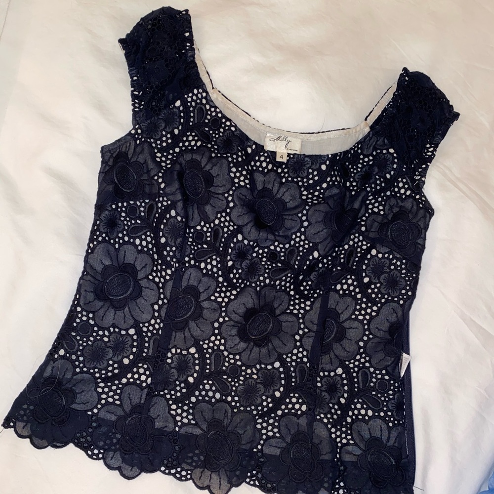 Milly floral embroidery top